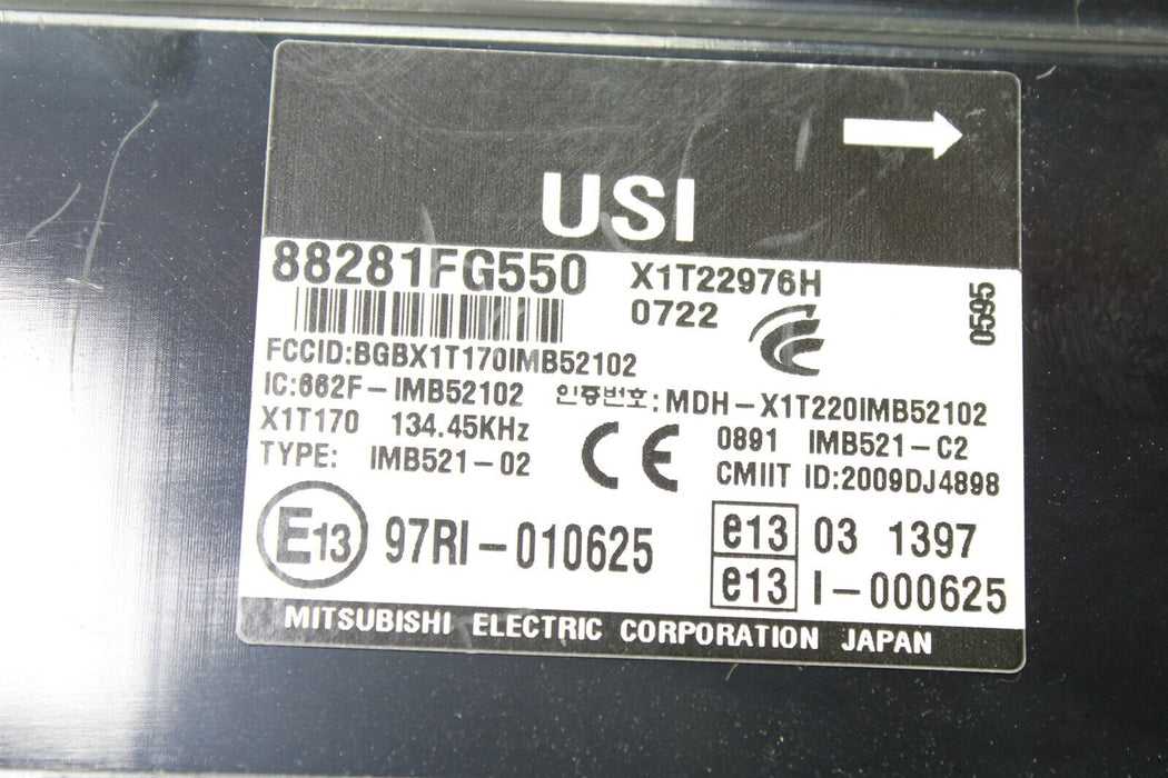 2011 Subaru Impreza WRX STI Integrated Control Module 88281FG550 Factory OEM 11
