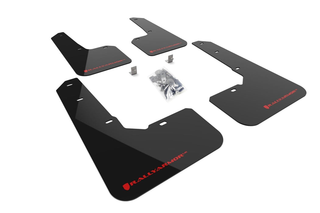 Rally Armor UR Black Mud Flaps w/ Red Logo for 2022 Subaru Outback Wilderness