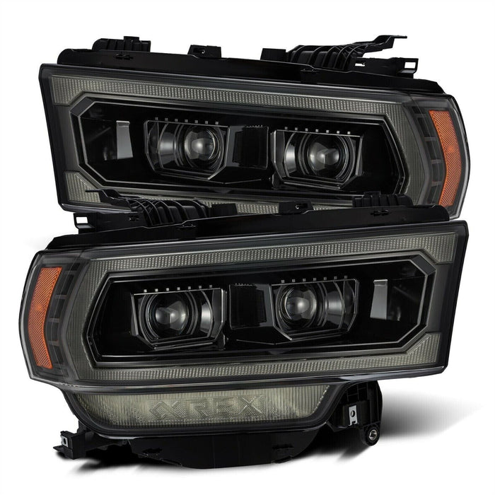 AlphaRex Jet Black Luxx LED Headlights for 2019-2021 Ram 2500 Tradesman Big Horn