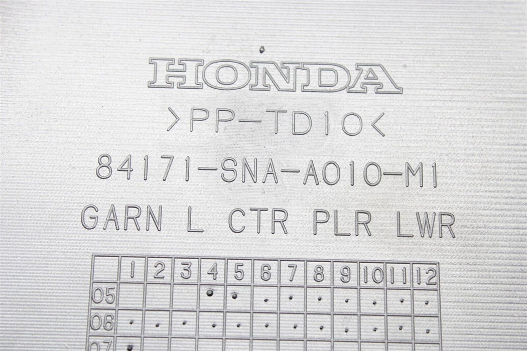 2006-2011 Honda Civic Si Left B Pillar Trim Cover Panel Driver LH OEM 06-11