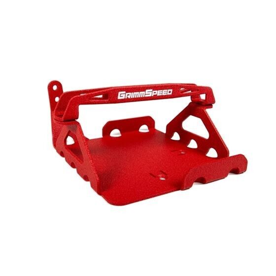 GrimmSpeed Lightweight Battery Mount Kit w/o Battery (Red) for 08-21 WRX & STi