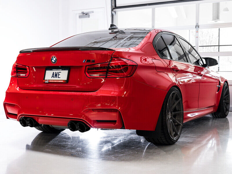 AWE 3020-43087 Tuning for BMW F8X M3/M4 Track Edition Catback Exhaust-Black Tips