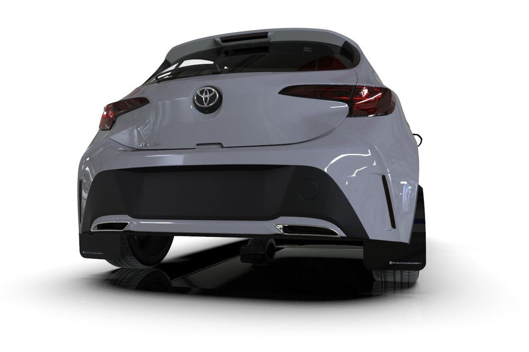 Rally Armor Mud Flaps For 2018-2022 Toyota Corolla Hatchback w White Logo