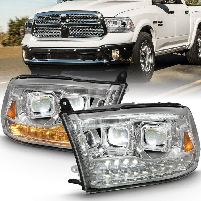 Anzo 111465 LED Projector Headlight For 2009-2018 Dodge Ram 1500