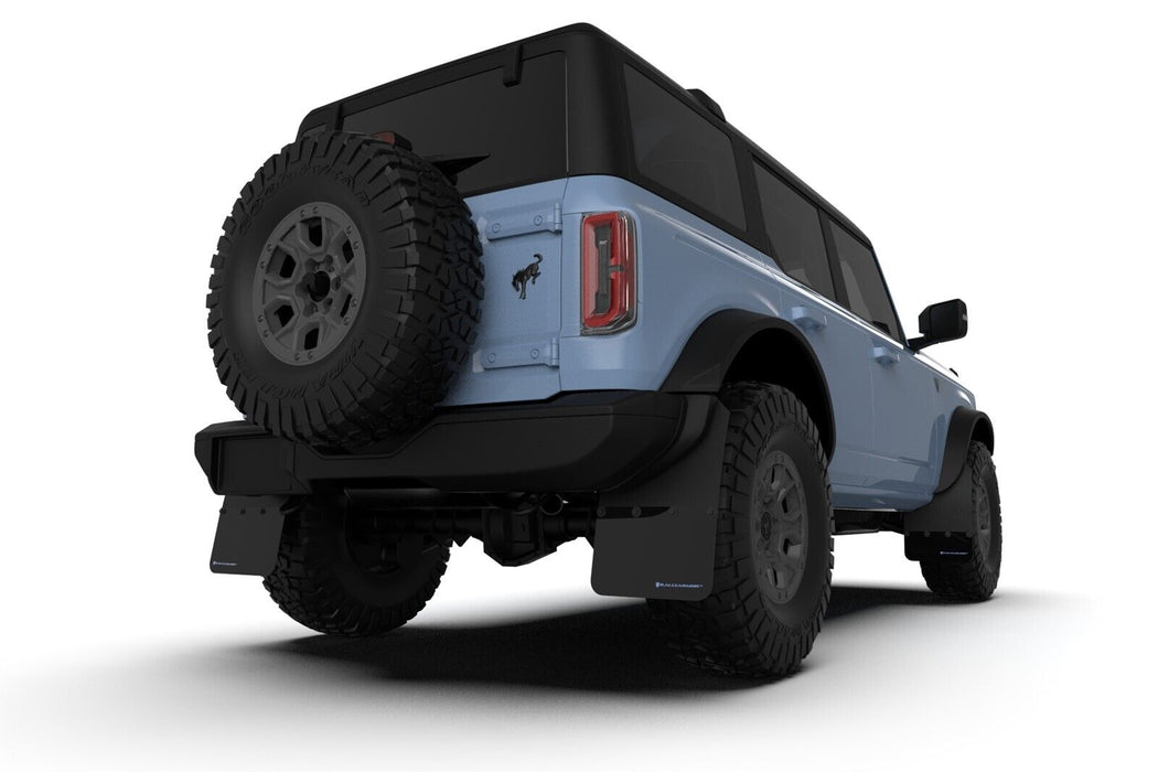 Rally Armor for 2021-23 Bronco Black/Metallic Blk NO RAPTOR/SPORT/RUNNING BOARDS