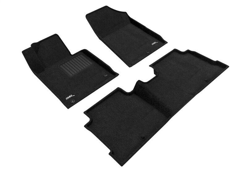 3D MAXpider Black Elegant-Hybrid Floor Mat Set for 15-19 Sonata/16-19 Hybrid