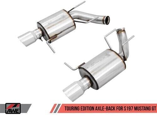 AWE 3015-32094 Tuning for S197 Mustang GT A/B Exhaust-Touring ( Silver Tips)