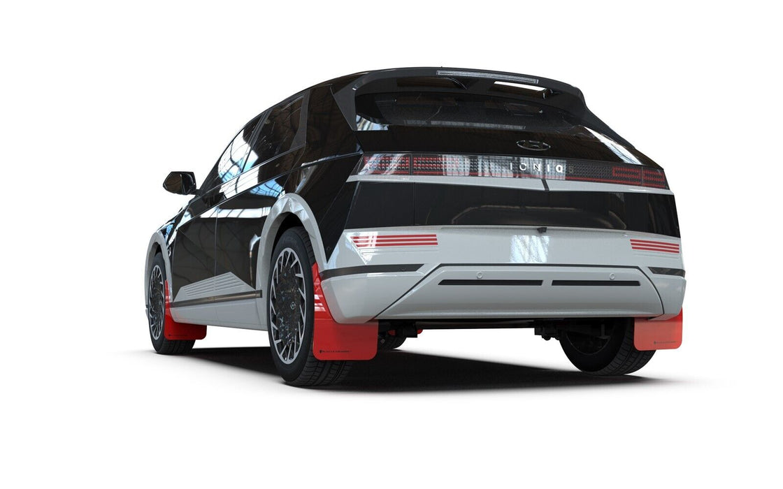 Rally Armor UR Red Mud Flaps w/ Black Logo for 2022-2023 Hyundai Ioniq 5