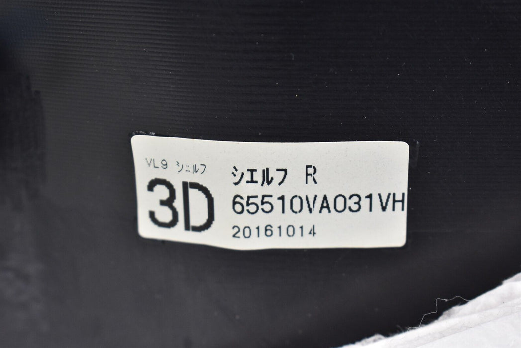15 16 Subaru WRX Rear Deck Speaker Shelf Assembly Back Window 2015 2016