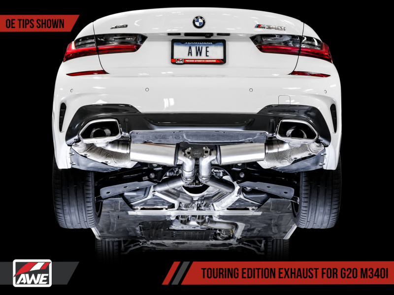 AWE 3015-11058 Tuning for 2019+ BMW M340i G20 Non-Resonated Exhaust Use OE Tips
