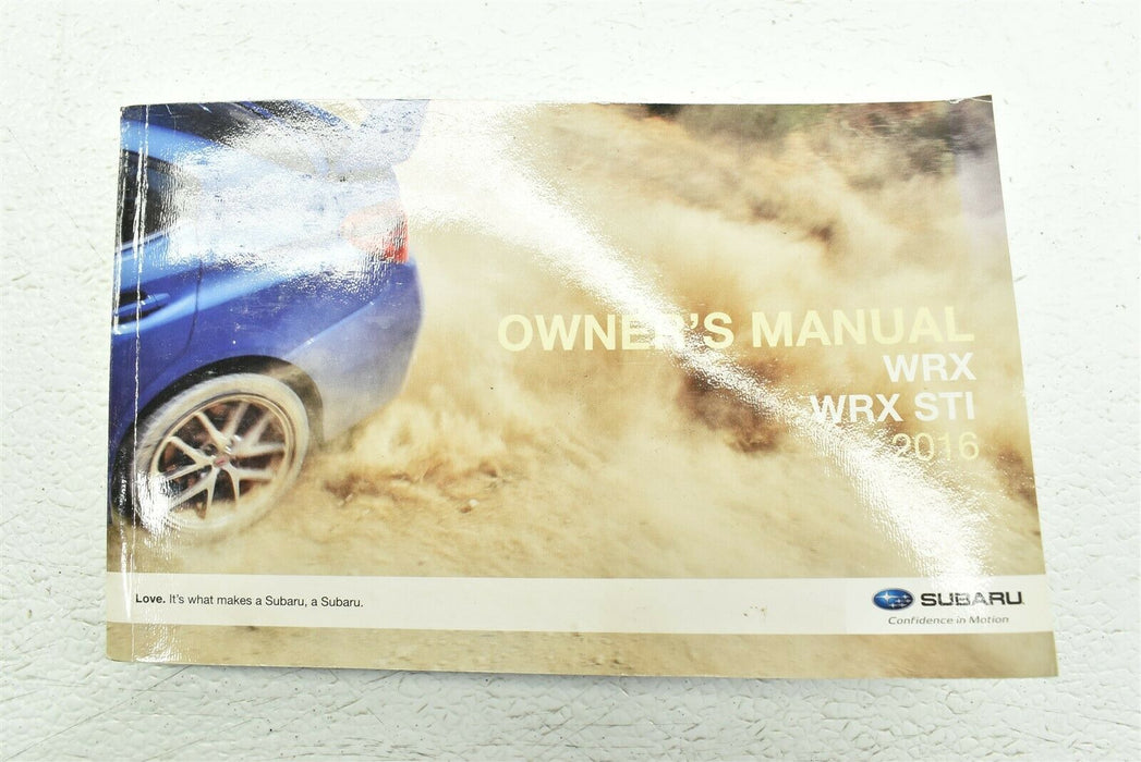 2016 Subaru WRX STI Owners Manual & Case OEM 16