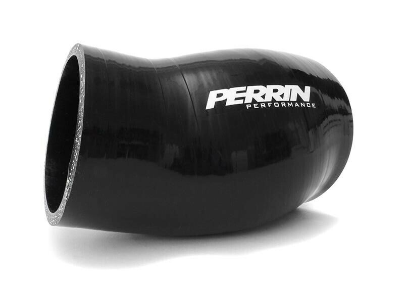 Perrin Top Mount Intercooler Silicone Coupler Black for Subaru 08-20 WRX