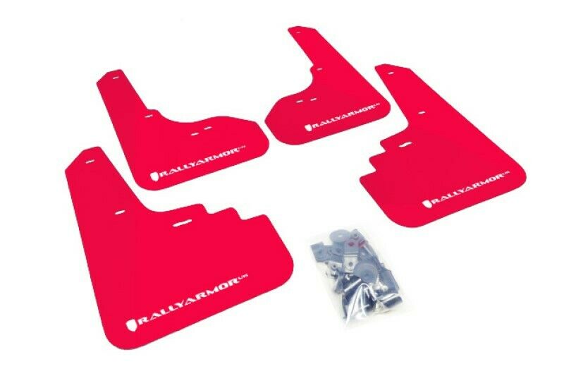 Rally Armor Red Mud Flap w/ White Logo 2005-09 Subaru Legacy GT and Outback