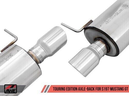 AWE 3015-32094 Tuning for S197 Mustang GT A/B Exhaust-Touring ( Silver Tips)