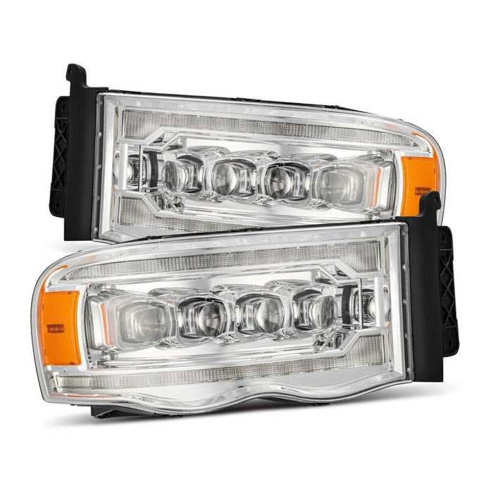 AlphaRex Chrome Nova LED Projector Headlights for 2002-2005 Dodge Ram 1500 PU