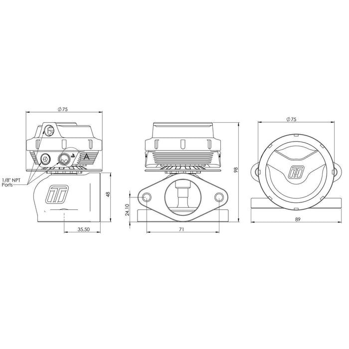 Turbosmart TS-0551-1015 GenV UltraGate38 Wastegate, 14PSI, Sleep