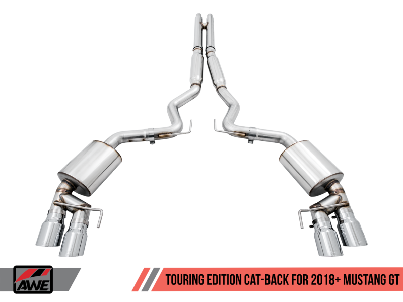 AWE 3015-42102 Touring Edition Cat-back Exhaust System Kit For Ford Mustang GT
