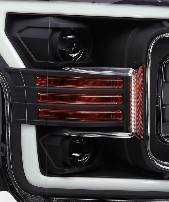 AlphaRex Black LUXX LED Projector Headlights for 2018-2020 Ford F-150 XL / XLT