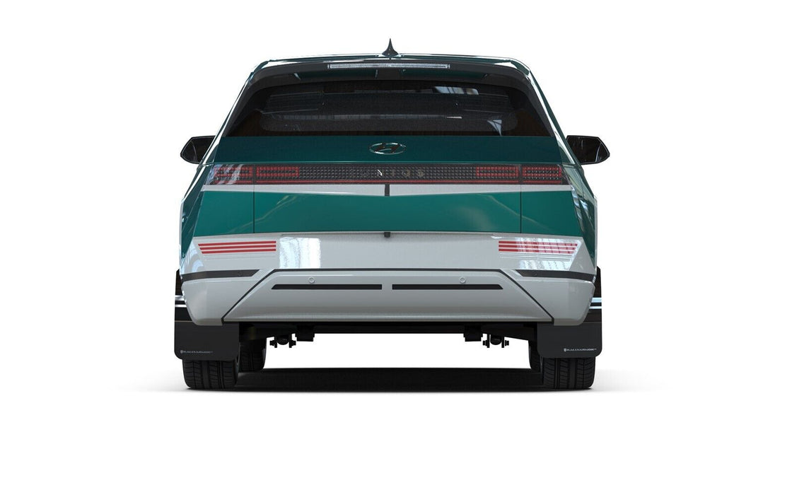 Rally Armor UR Black Mud Flaps w/ Silver Logo for 2022-2023 Hyundai Ioniq 5