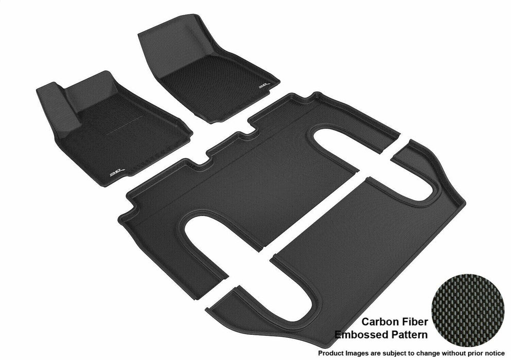 3D Maxpider Kagu Non Folding Floor Mat Set for 16-17 Tesla X Black L1TL00201501