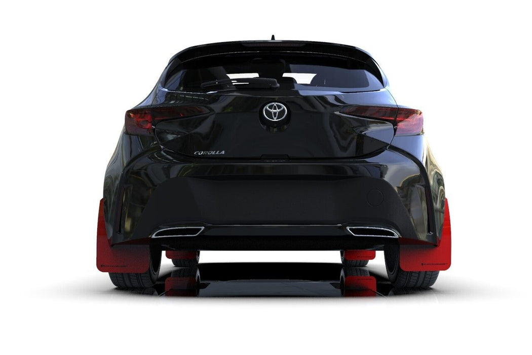 Rally Armor Red Mud Flaps w/ White logo For 2018-2022 Toyota Corolla Hatchback