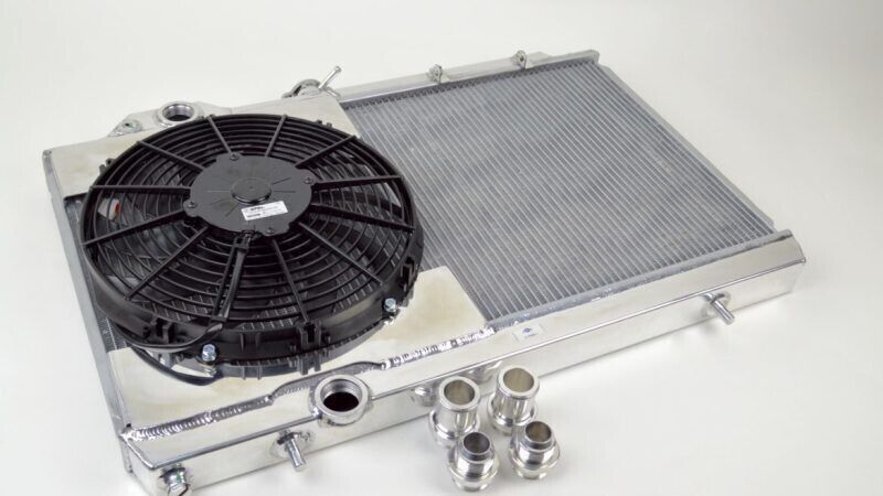 CSF Full-Slim Radiator w/12in Fan & Shroud For 96-07 Mitsubishi Evo 4/5/6/7/8/9