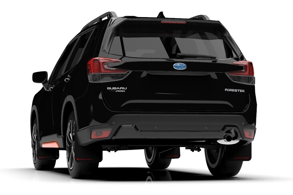 Rally Armor UR Black Mud Flaps w/ Red Logo for 2019-2021 Subaru Forester