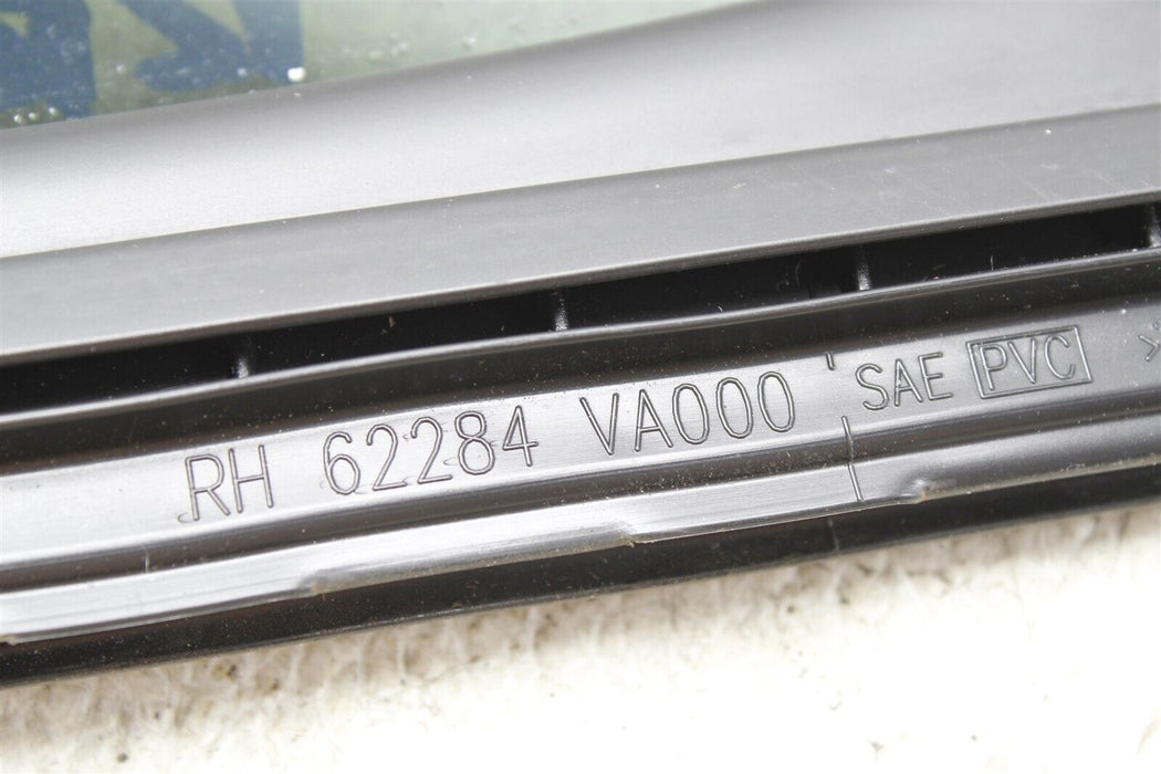 2015-2019 Subaru WRX STI Door Corner Vent Glass Rear Right Passenger RH 15-19