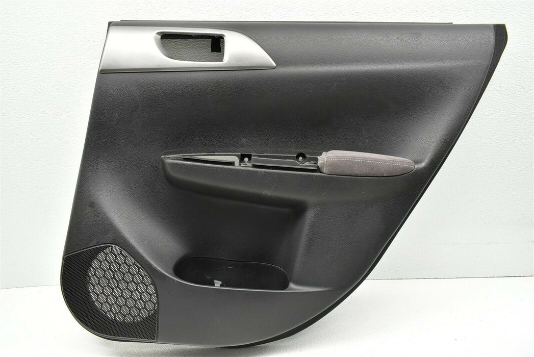 2008-2014 Subaru WRX STI Passenger Rear Right Door Panel Card Cover OEM 08-14