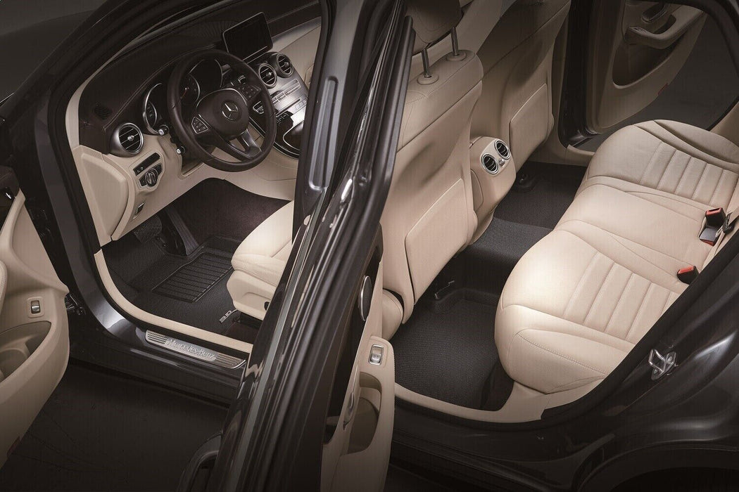 3D Maxpider Black L1TL02601509 Kagu Front and Rear Floor Mats for 20-21 Tesla 3
