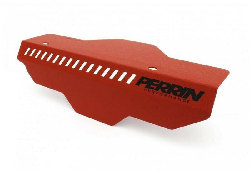Red Perrin Alternator Pulley & Belt Cover For 02-14 WRX 04-20 STI