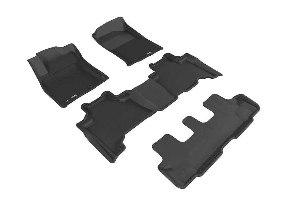 3D Maxpider Black L1LX05701509 Kagu 3 Row Floor Mat Set for 14-22 Lexus GX460
