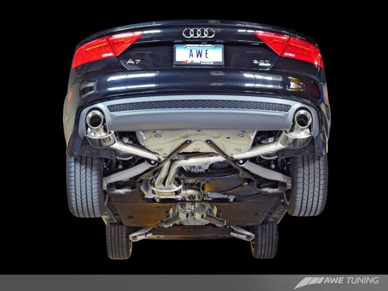 AWE 3015-33064 Tuning for Audi C7 A7 3.0T Touring Exhaust-Dual Outlet Black Tips