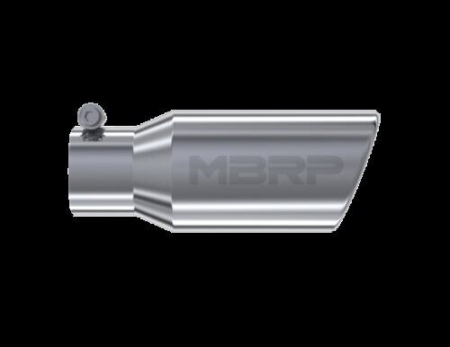 MBRP T5157 Universal 10" Long 4" O.D Angled Rolled End Exhaust Tip w 2.75" Inlet