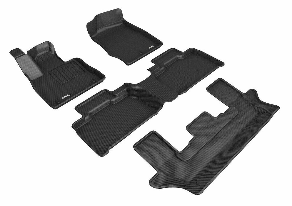 3D Maxpider  Kagu Carbon Fiber Embossed  Floor Mats for 20-22 Fits Ford Explorer