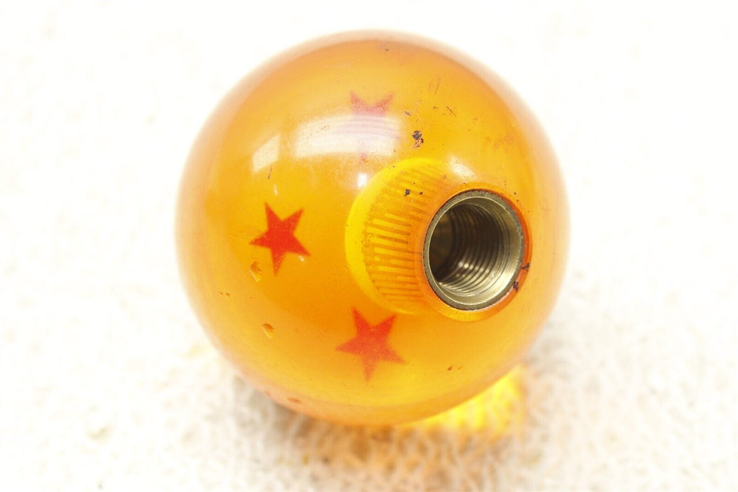 M12X1.25 MT Manual Stick 2.26 Shift Knob 4 Star Orange Round Dragon Ball