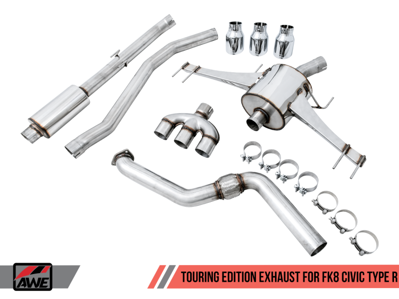 AWE 3015-52004 Tuning for 17-21 Honda Civic Type R Exhaust w/Front Pipe & Triple