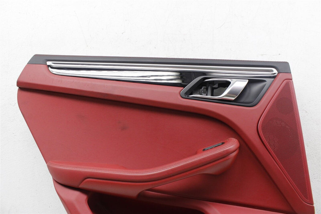 2015-2021 Porsche Macan Rear Left Door Panel Cover Card Red LH 15-21