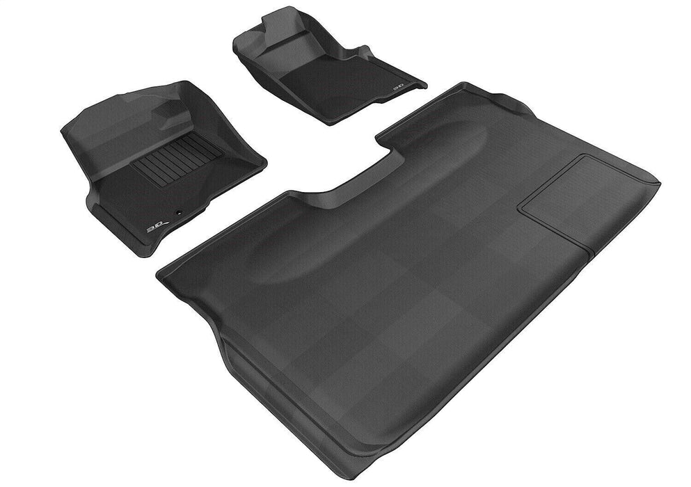 3D Maxpider Black L1FR06701509 Kagu 2 Row Floor Mat Set for 09-10 Ford F150