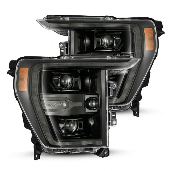 AlphaRex Alpha-Black LUXX LED Projector Headlights for 2021-2023 Ford F-150 XL