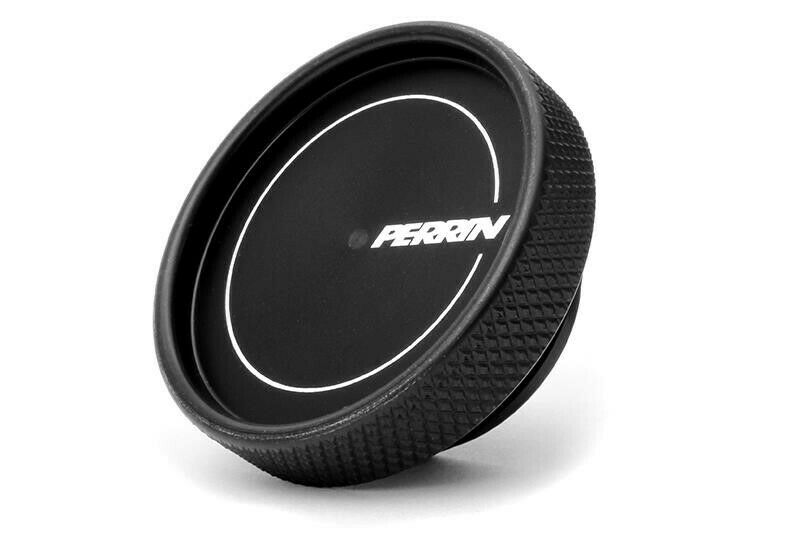 Perrin Performance Black Oil Fill Cap Round Style for WRX STI and FRS BRZ