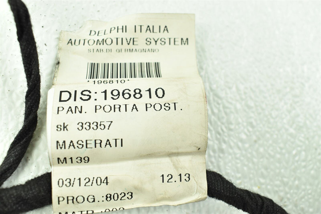 2005 Maserati Quattroporte Rear Right Door Panel Harness 196810 03-12
