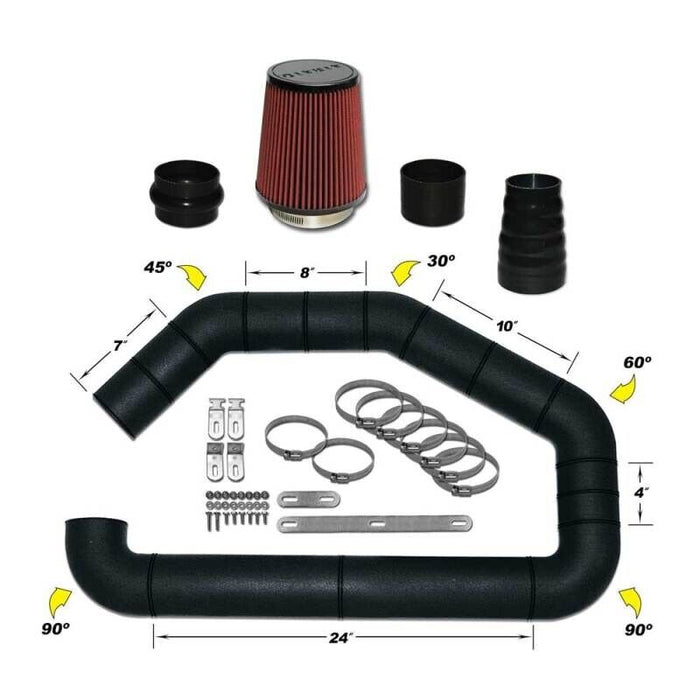 Airaid 101-352 Universal Round Air Intake Kit - Worm Gear Clamp