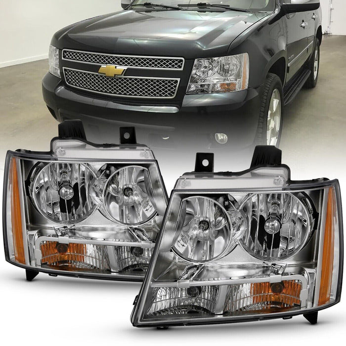 Anzo USA 111475 Crystal Headlight Set For 2007-2014 Chevy Tahoe