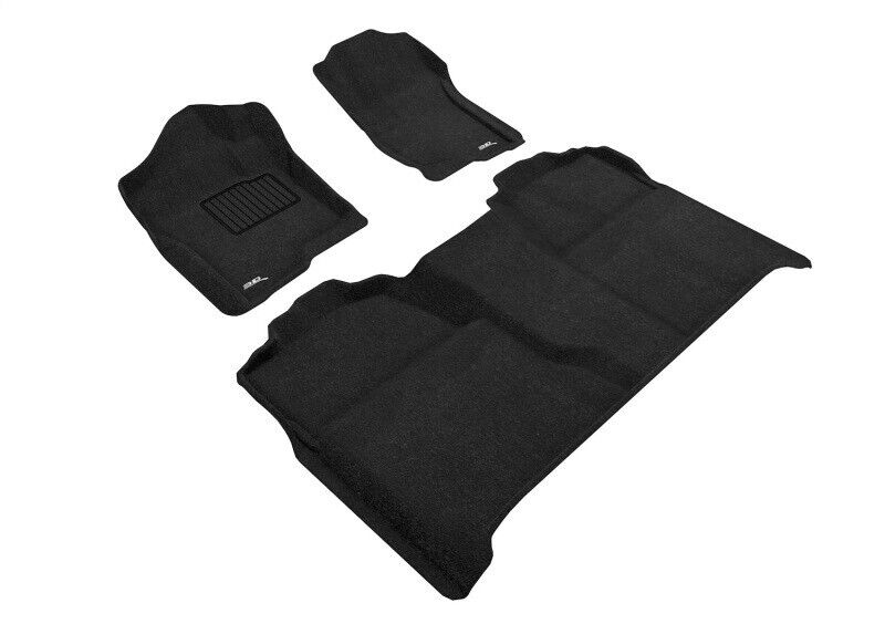 3D MAXpider Elegant Floor Mat Set for 07-13 Silverado CC Excl. 4X4 Manual-Black