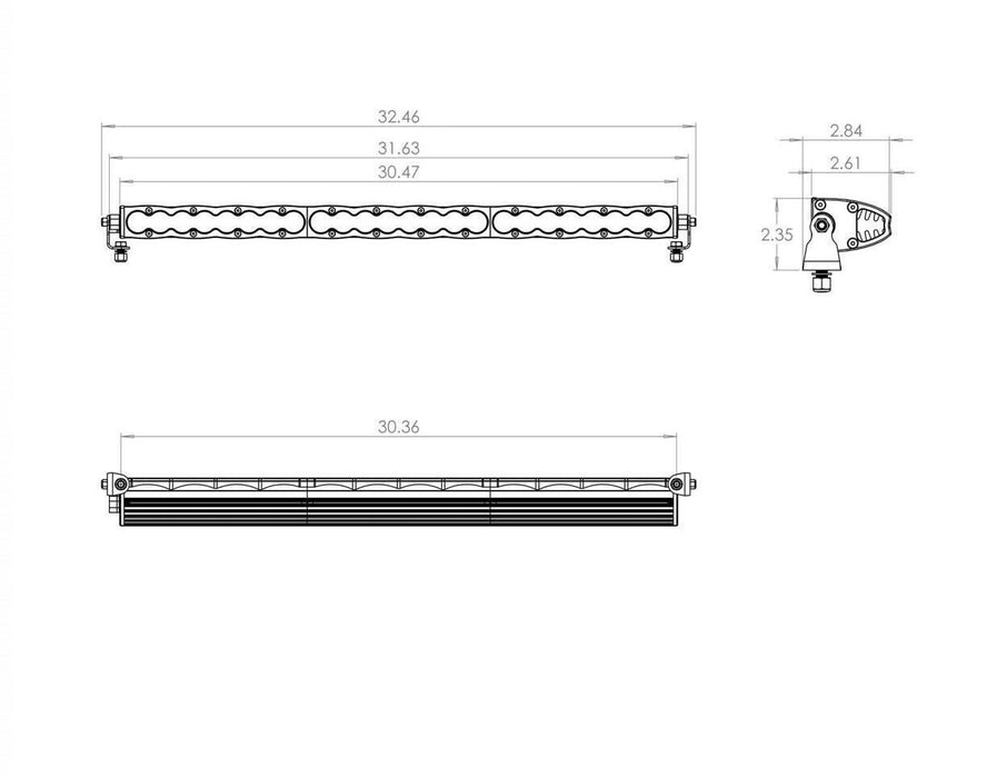 Baja Designs 703001 S8 Series Spot Pattern 30in LED Light Bar
