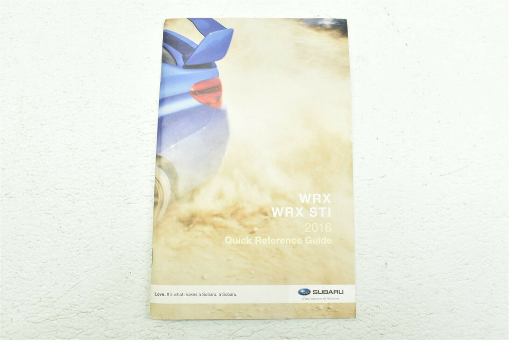 2016 Subaru WRX STI Owners Manual & Case OEM 16