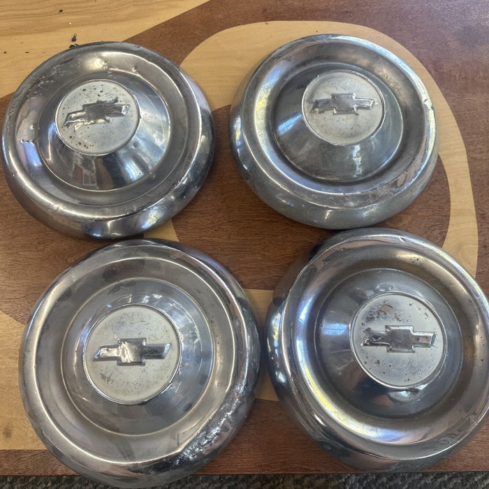 Vintage Chevy Hubcaps  Center Caps FULL SET MATCHING