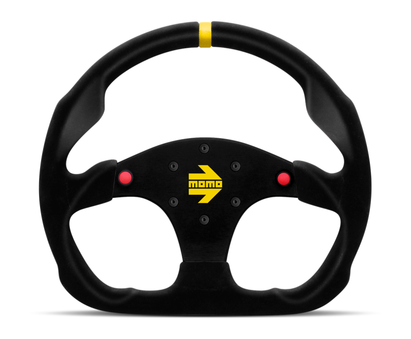 MOMO Steering Wheel Mod 30 with Buttons Black Suede 320mm