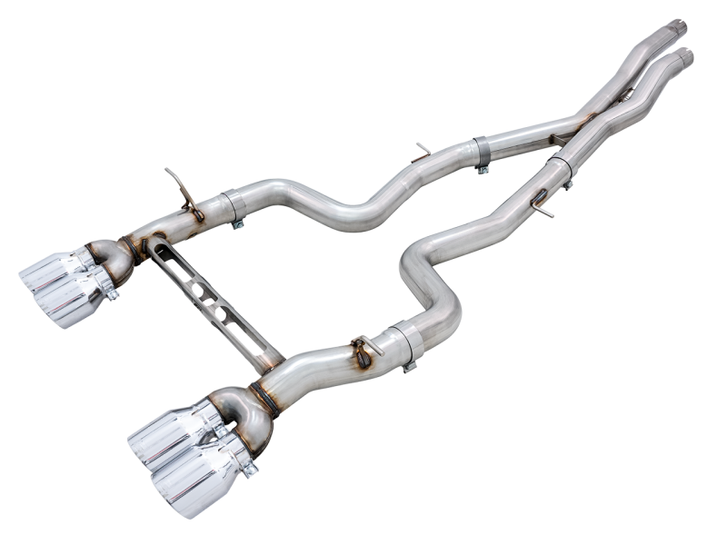 AWE 3020-42082 Tuning for BMW F8X M3/M4 Track Catback Exhaust-Silver Tips